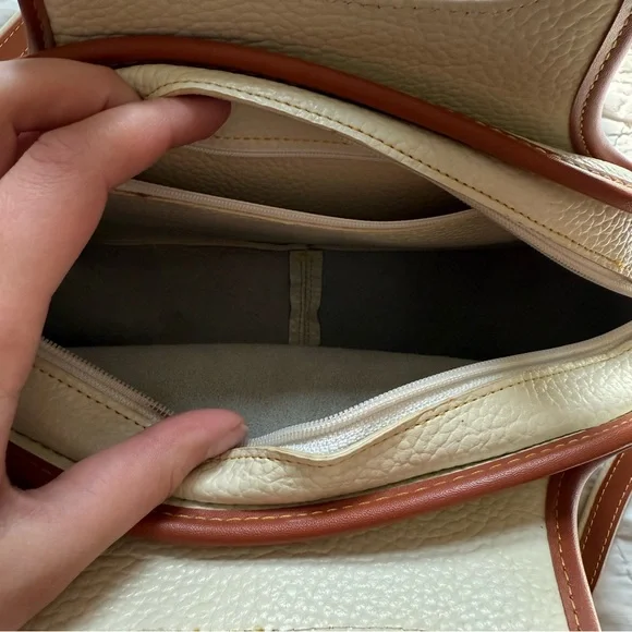 Carina INTL Inc Cream and Orange Waterproof Leather Crossbody Purse - Picture 9 of 9